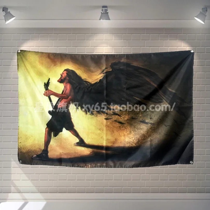 "Pandora guitarist DIMEBAG" 56X36 inches large banner retro rock band logo poster cloth painting Bar Cafes home decor