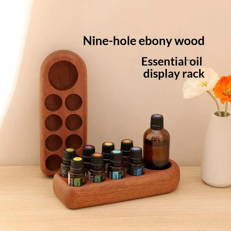 Hot 3/9 Grids Wood Essential Oil Storage Rack For Beauty Salon Essential Oil Storage Boxes Essential Oil Placement And Display