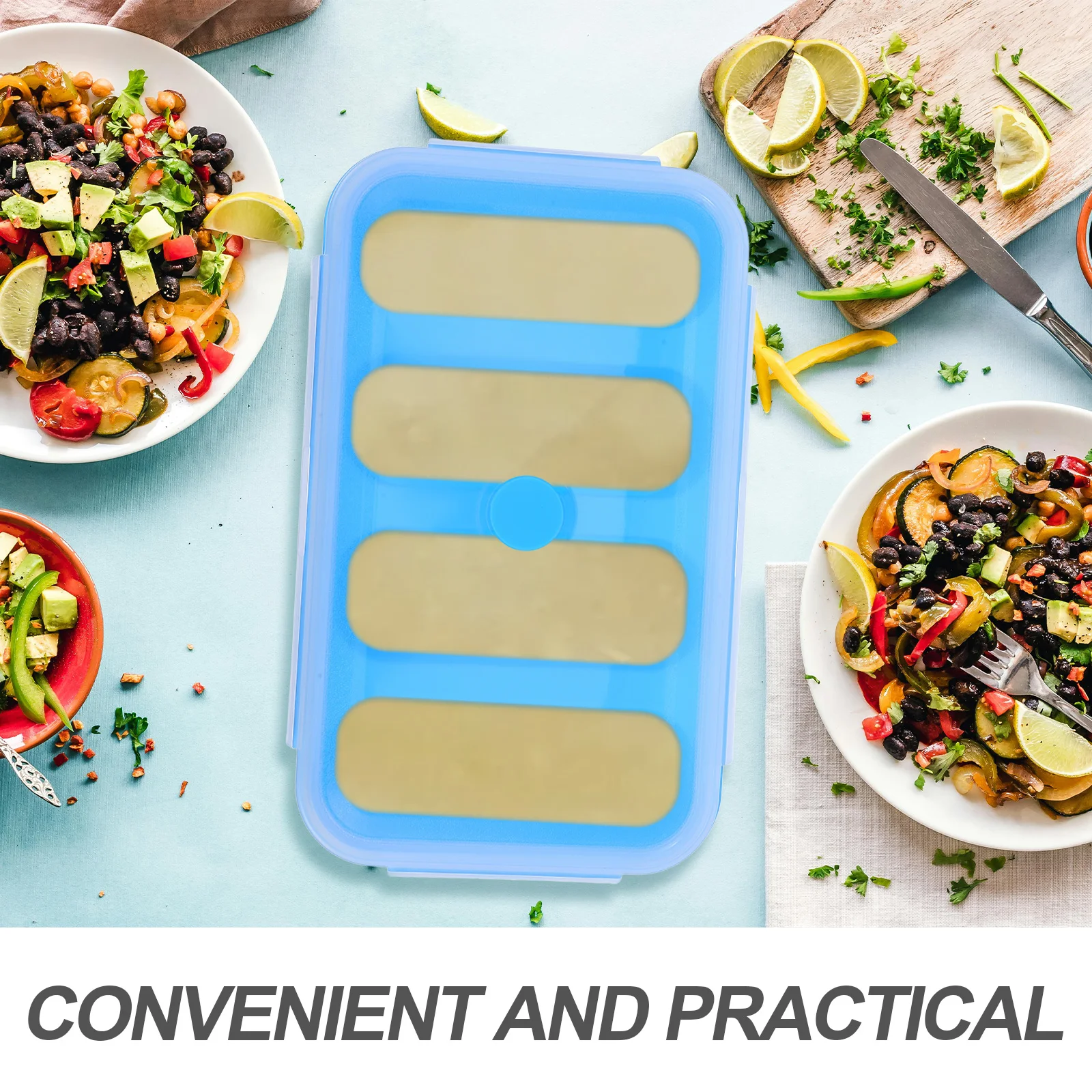 

Freezing Tray Ice Mold Food Box Reusable for Cube Small Trays Molds Silicone Making Silica Gel
