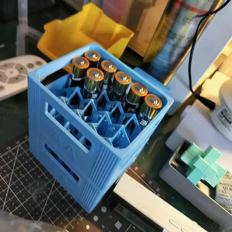 

New! 1Pcs Large Capacity 30/20 Compartments Durable Plastic Organizer 3D Printed AAA/AA Battery Storage Box For Home Decoration