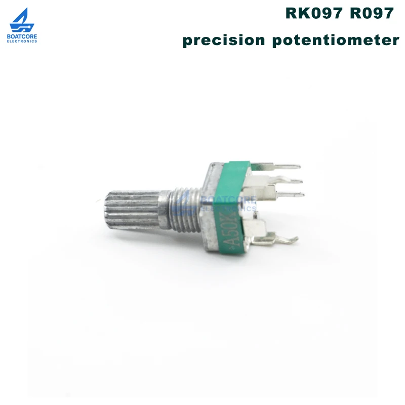 2PCS RK097 R097 Potentiometer Vertical Single Linear 3 Pin A/B10K 2K 5K 50K B100K A100K A10K 15mm Shaft with Bracket No Switch