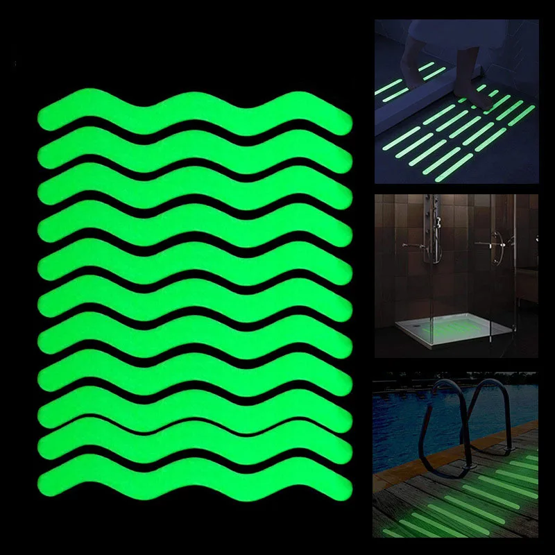 Luminous Anti-skid Strip Bathtub Waterproof Safety Strips Stair Luminous Stickers Non Slip Adhesive Tape For Shower Floor Stick