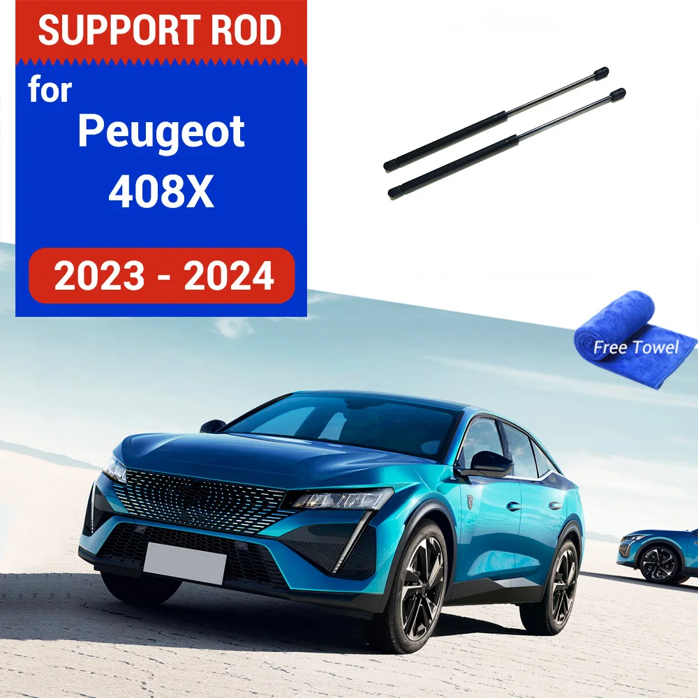 

Car-Styling Refit Bonnet Hood Gas Shock Lift Strut Bars Support Rod Accessories For Peugeot 408X 2023 2024