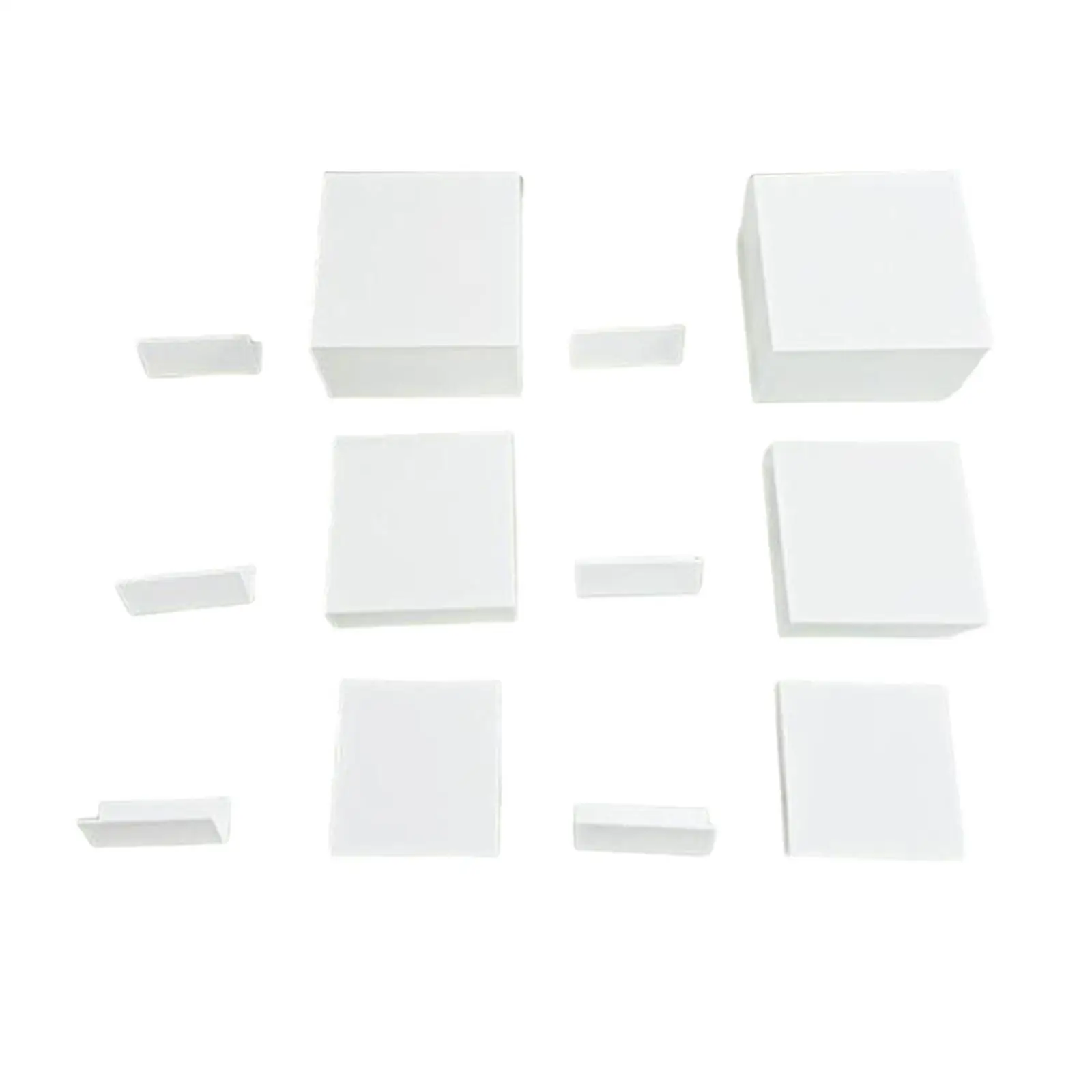 6 Pieces Acrylic Cube Display Box Riser Food Riser Display Stand 5 Sided Nesting Riser for Catering, Action Figures