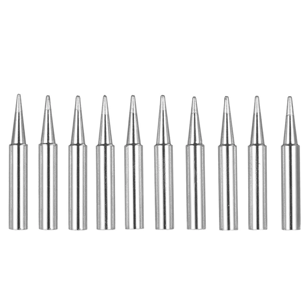 10PCS Tips Silver Soldering Iron Tips 900M-T Series Replacement Solder Tips Lead-free Solder Tips For DIY Projects