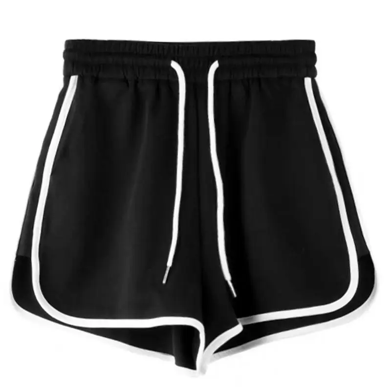 Frauen Gestreiften Casual Shorts Koreanische Schnell Trocknend Sport Shorts Sommer Mode Einfache Yoga Dünne Mini Elastische Taille Shorts Weibliche