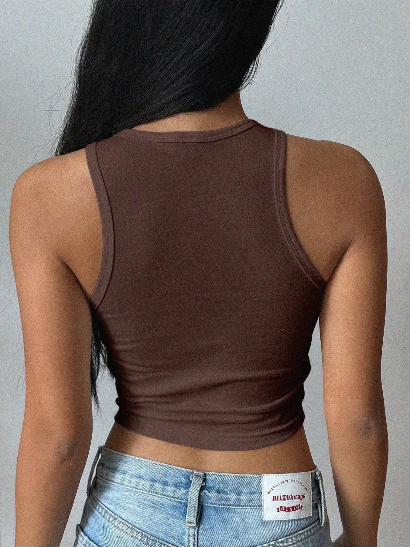 Ladies' Cow Head Bone Slogan Printed Brown Tone Tank Top Sleeveless Commuter Inner Wear Outer Wear Spicy Girl Street Casual Top0