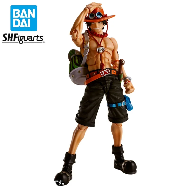 Genuine Original ONE PIECE Bandai S.H.Figuarts Portgas·D· Ace PVC Anime Figure Collectible Model Dolls Statuette Ornament Gift