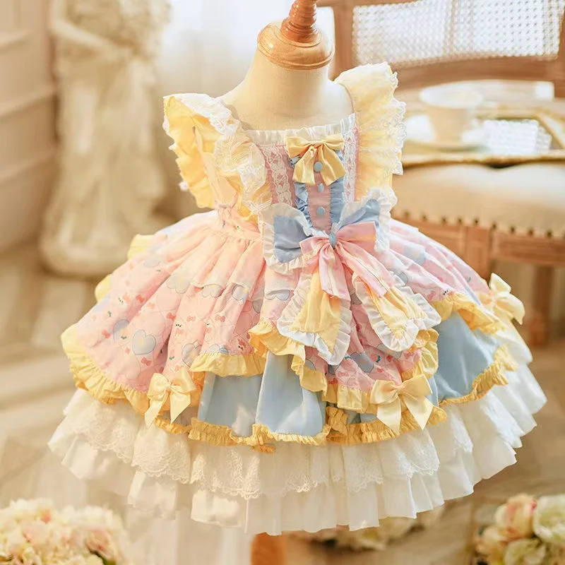 

Children Clothing Girl Lolita Princess Dress Birthday Party Dress Baby Performance Children Fluffy Dress Fashionable