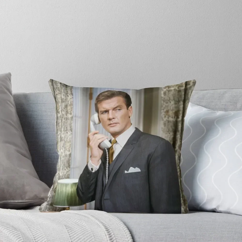 Roger Moore handsome Throw Pillow christmas cushions covers luxury sofa pillows pillow