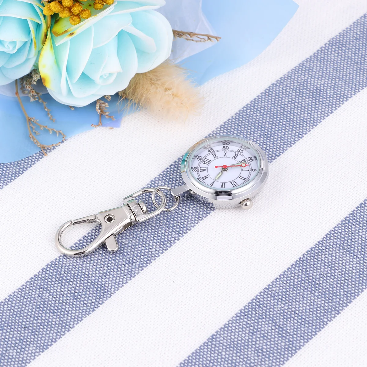 الطلب الكبير ساعة الجيب كوارتز المفاتيح ساعة مضيئة الأيدي أرقام كبيرة سهلة القراءة للرجال النساء هدية الكلاسيكية الرجعية