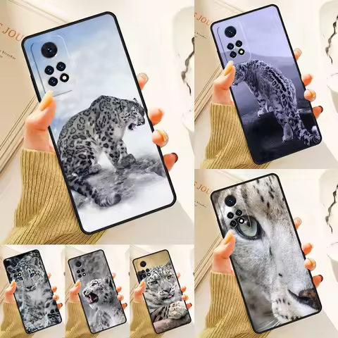 Snow Leopard Case For Samsung Galaxy S24 Plus S23 S20 S21FE Lite S22 Ultra Note 20 S8 S9 S10 Phone Coque