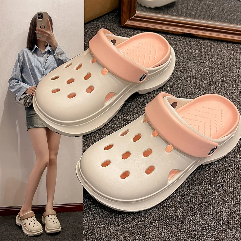 

Women's Summer Outdoor Wear Beach Sandals with Closed Toe, Casual Non-Slip Slippers