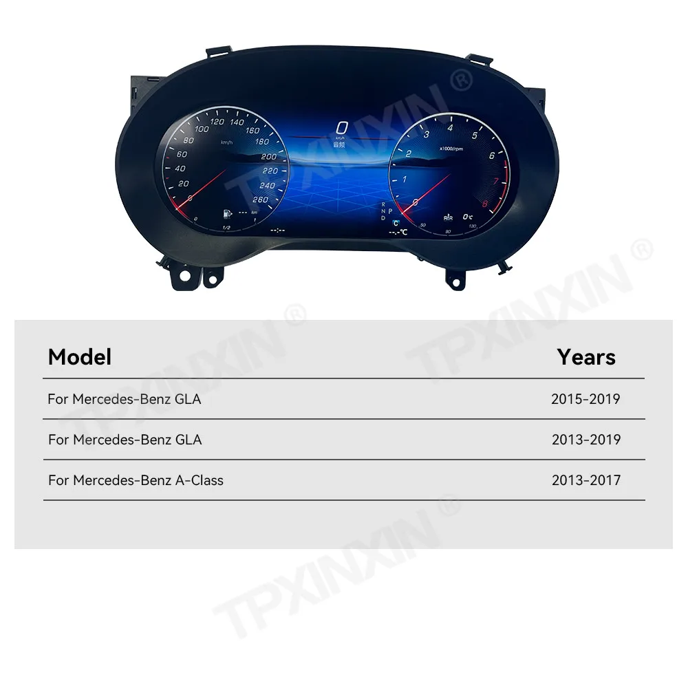 For Benz GLA A A-Class 2013~2017 12.3 Inch Plug and Play Digital Performance Display Dashboard DenaliDigital Instrument Cluster