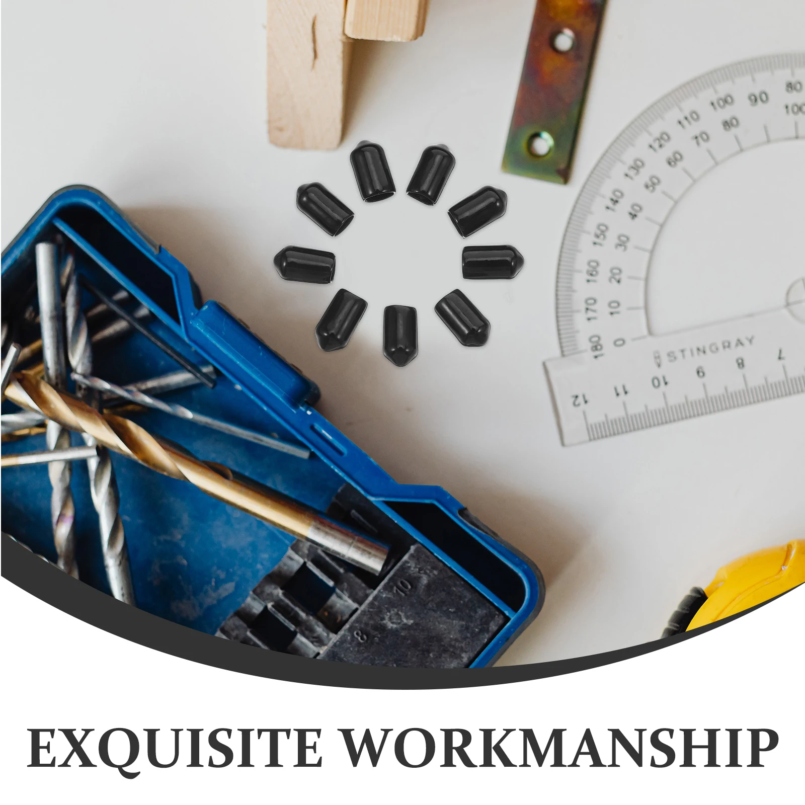 

50Pcs Rubber Screw Caps Bolt Thread Protectors Round Head Dome Covers 7.0mm Black for Metal Tubing Rod Accessories