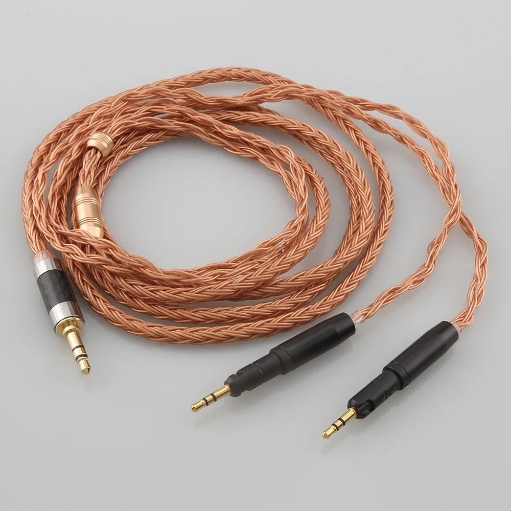 16 Cores 99% Pure 7N OCC Copper Wire Cord Earphone Cable Gold Plated 3.5mm to ATHR70 Headset Plug Headphone Cable New