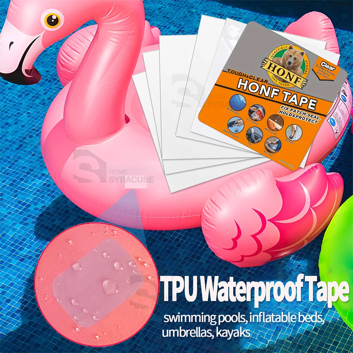 

Transparent TPU Waterproof Patch Universal Camping Awning Tent Water Toys Swimming Ring Swim Rings Repair Tape Strong Stikers