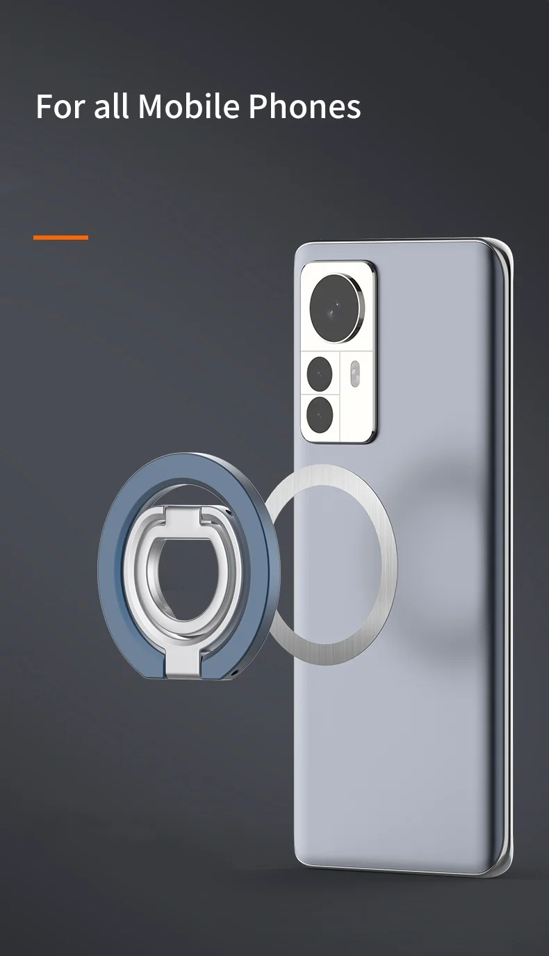 Doppelseitiger Starker Magnethalter für Magsafe Mobiltelefon Faltbarer Fingerring Magnet-Halterung für iPhone 17 Pro Samsung Xiaomi – Detail 16