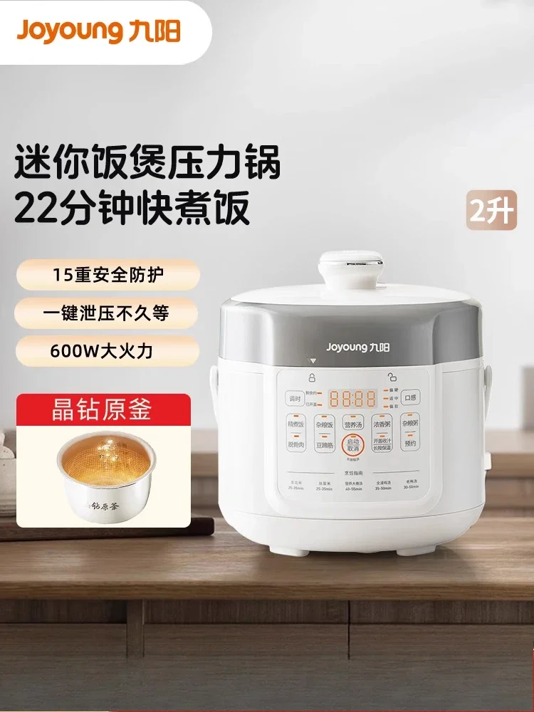 220V Compact Dual-Purpose Rice Cooker with Multi-functions Mini Electric Pressure Pot for Household Kitchen