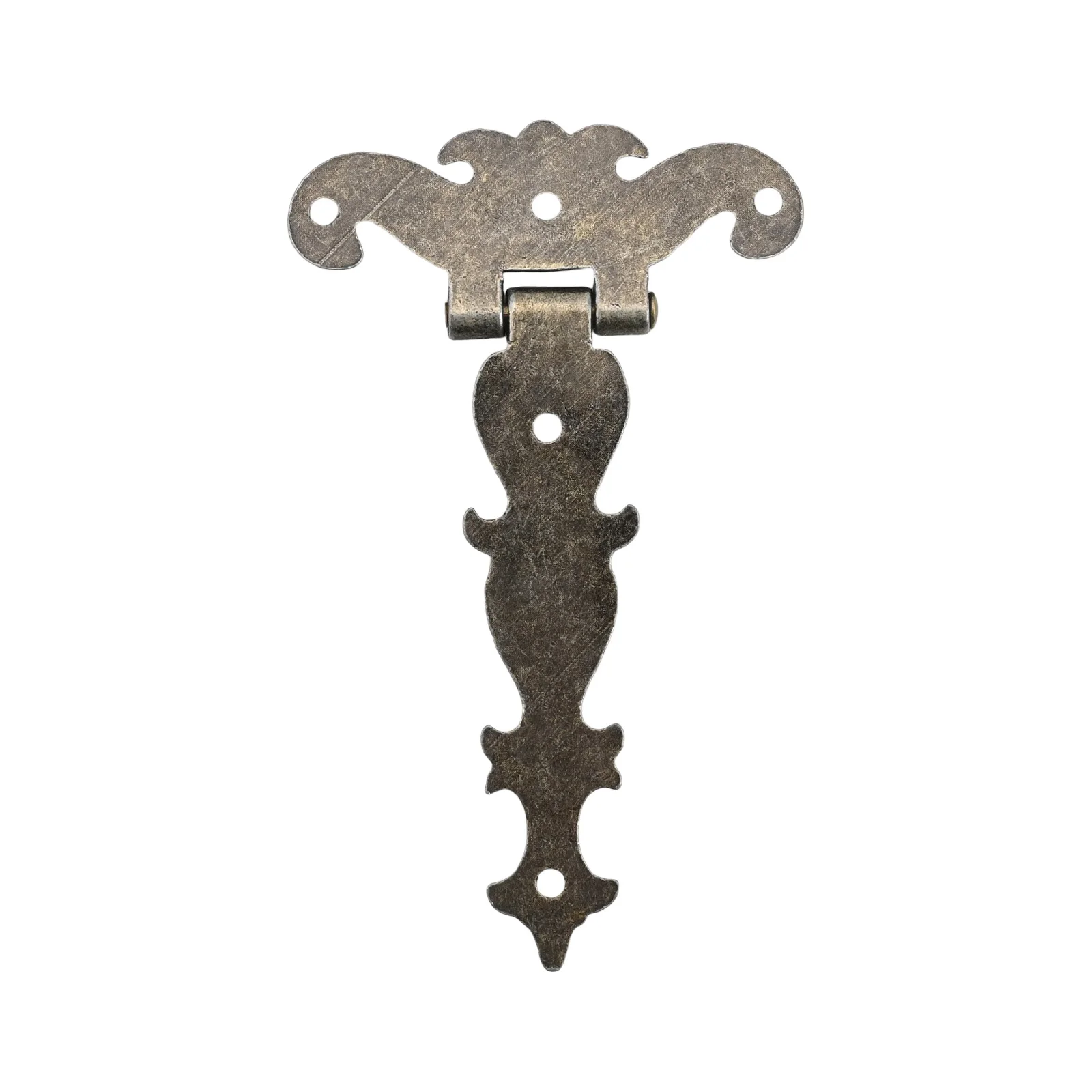 4PCS T Hinges in Antique Finish Zinc Alloy for Cabinets Wooden Boxes Shed Doors and for traditional Furniture Builds