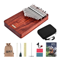 LINGTING 17 keys Kalimba Portable Finger Piano Mbira Sanza Padauk Matetial kalimba Africa Music instrument piano Keyboard