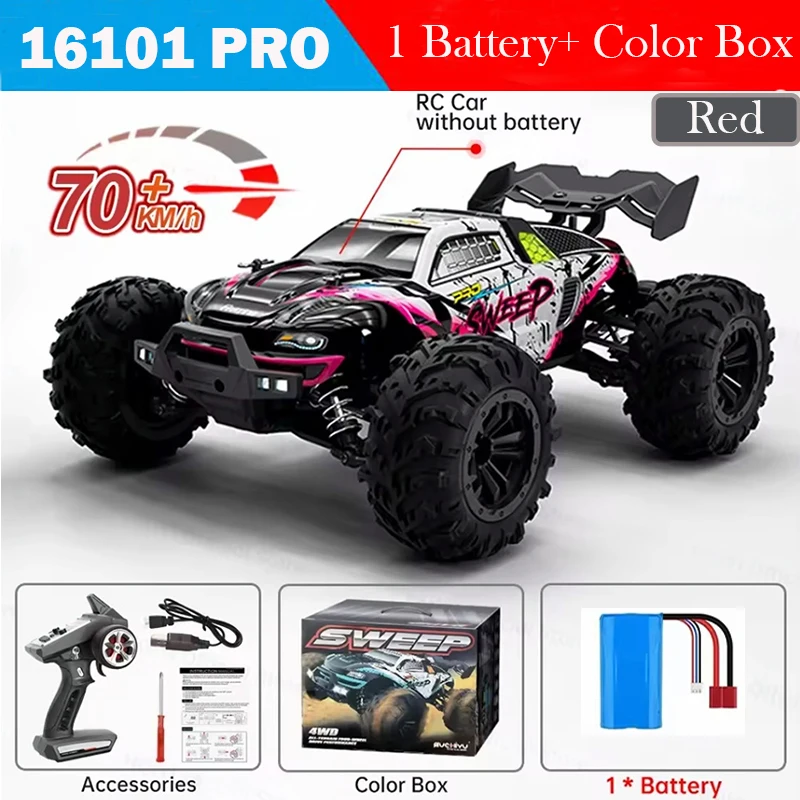 

1/16 16101PRO/16102PRO RC Car 4WD 2.4G Remote Control Brushless Motor Off-road Truck Upgrade Metal Toys For Kids And Adults Gift