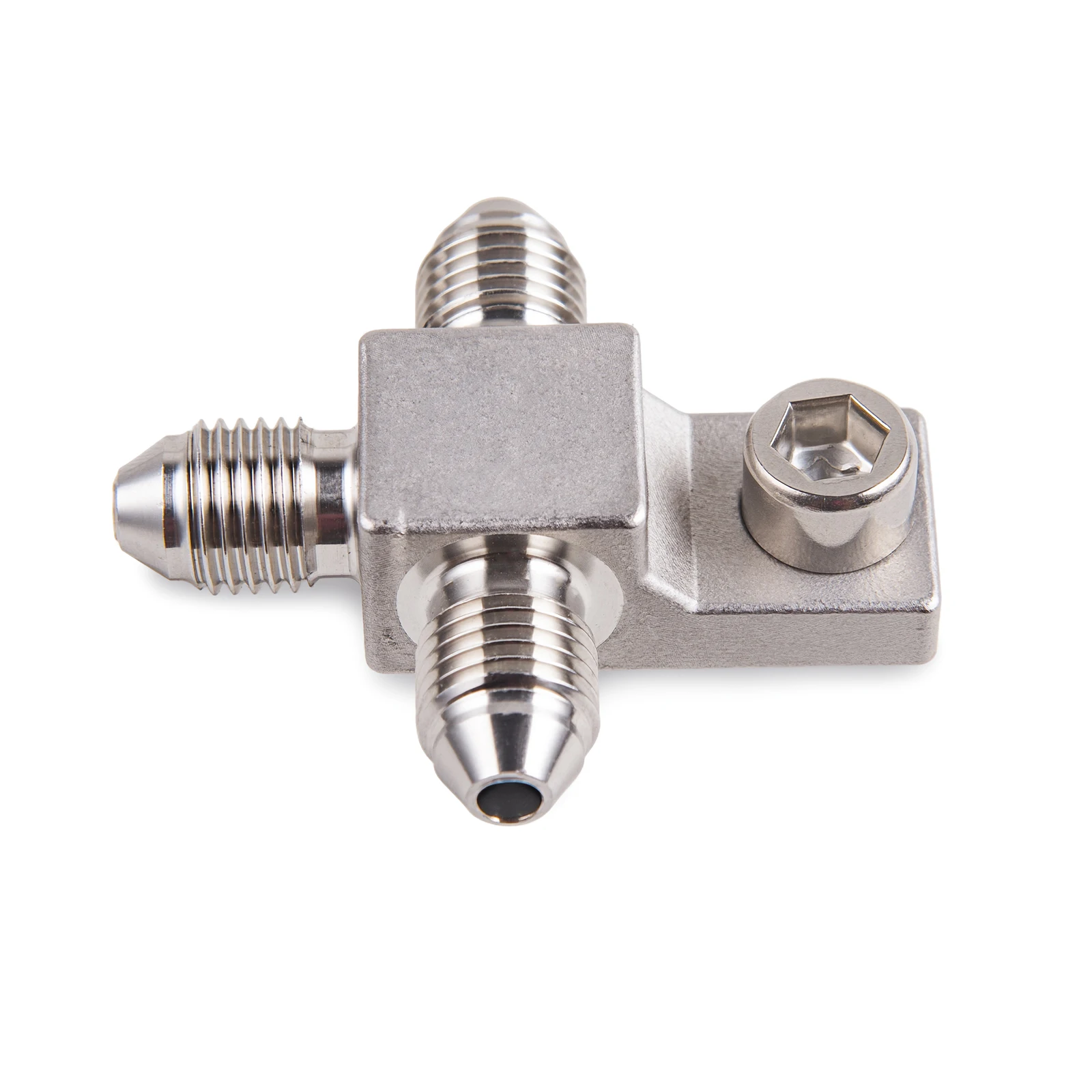 

Фитинг шланга тормозной магистрали AN3 с наружной резьбой до AN3 с саморезом, цвет титана из нержавеющей стали