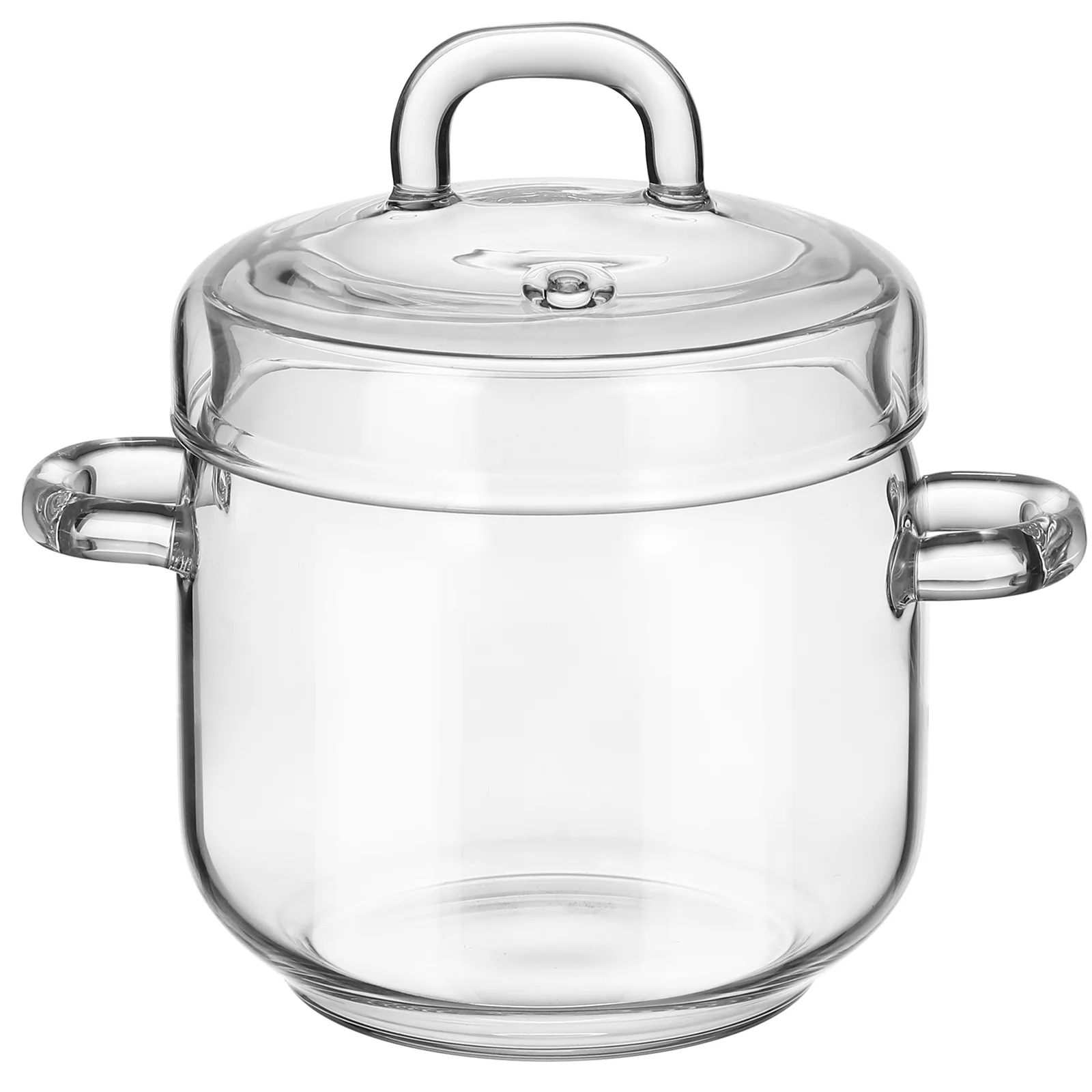 

Stew Pot Glass Steam Bowl Restaurant Soup Household Cookware Stockpot with Lid Ramen Noodles