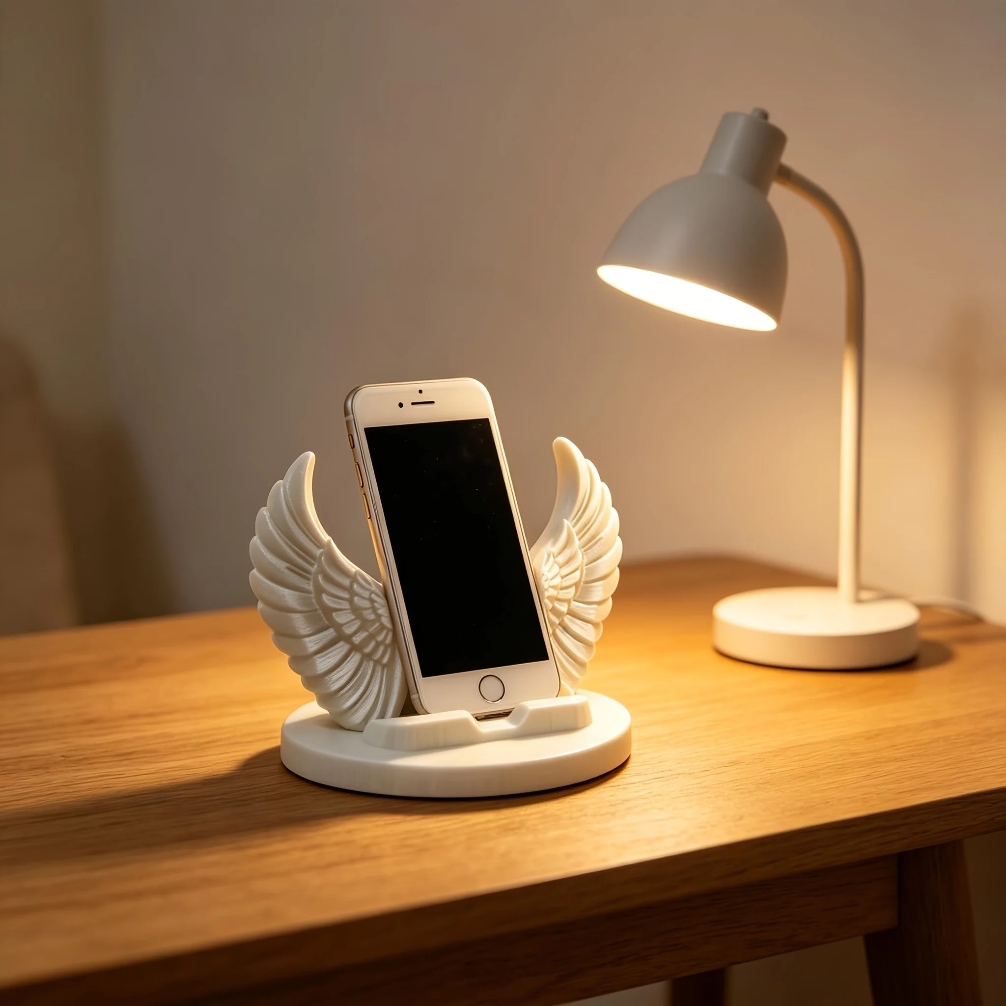 

1-Piece Angel Wing-Shaped Phone Stand, 3D Printed Angel Wings, Creative Design Phone Stand Ornament, Desktop Decoration Gift Wings