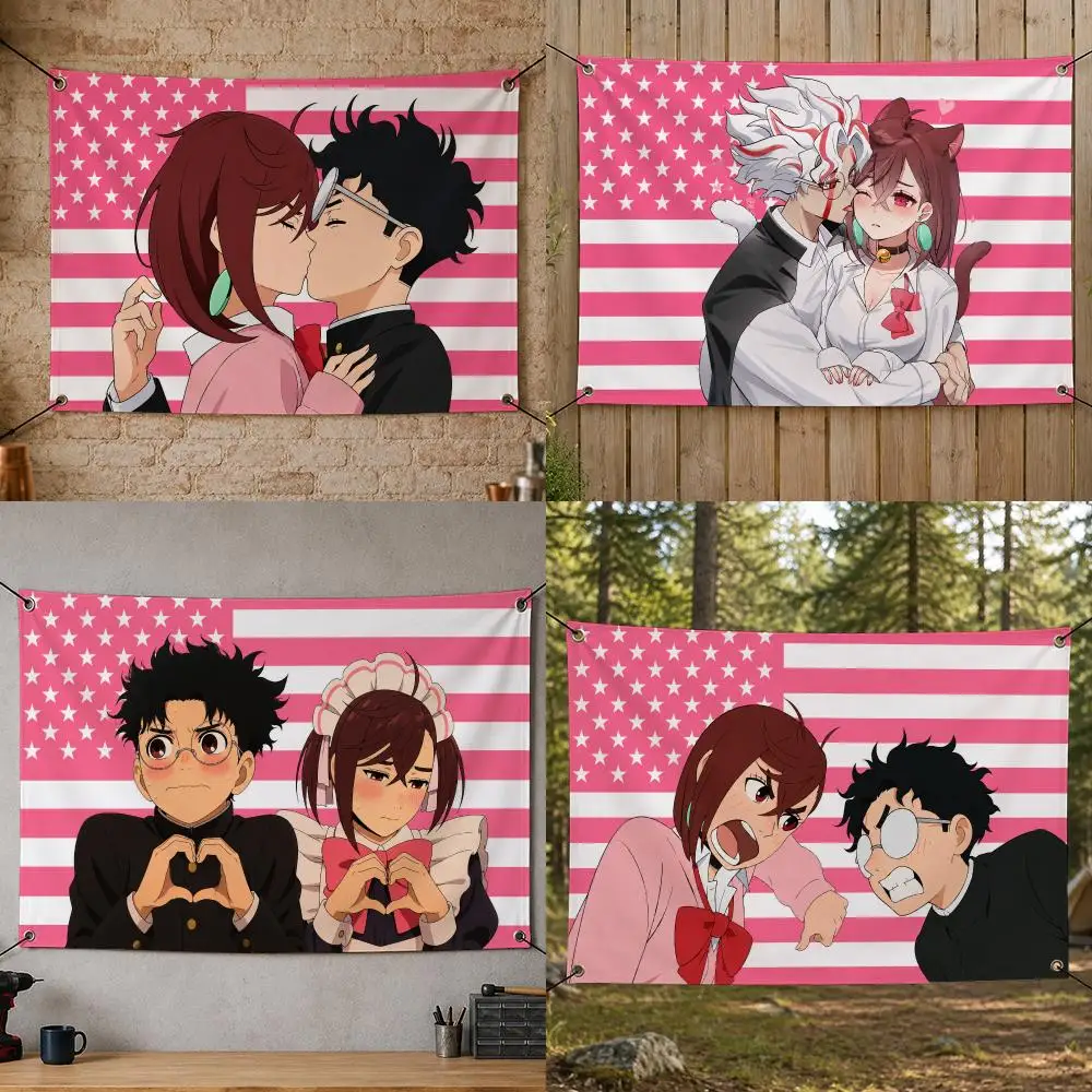 Anime TV Art Original Timeless Manga Story D-DAN DA DAN Flags Flag Banner for Bedroom Dorm Party Home Living Room Game Room Gift