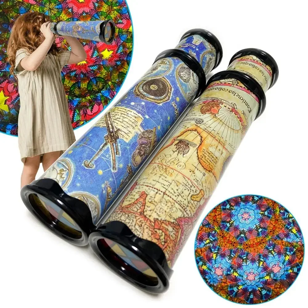 Scalable Magic Kaleidoscope New Adjustable Classic Kids Educational Toy Fancy Colored World Toy Changeful Rotation Kaleidoscope