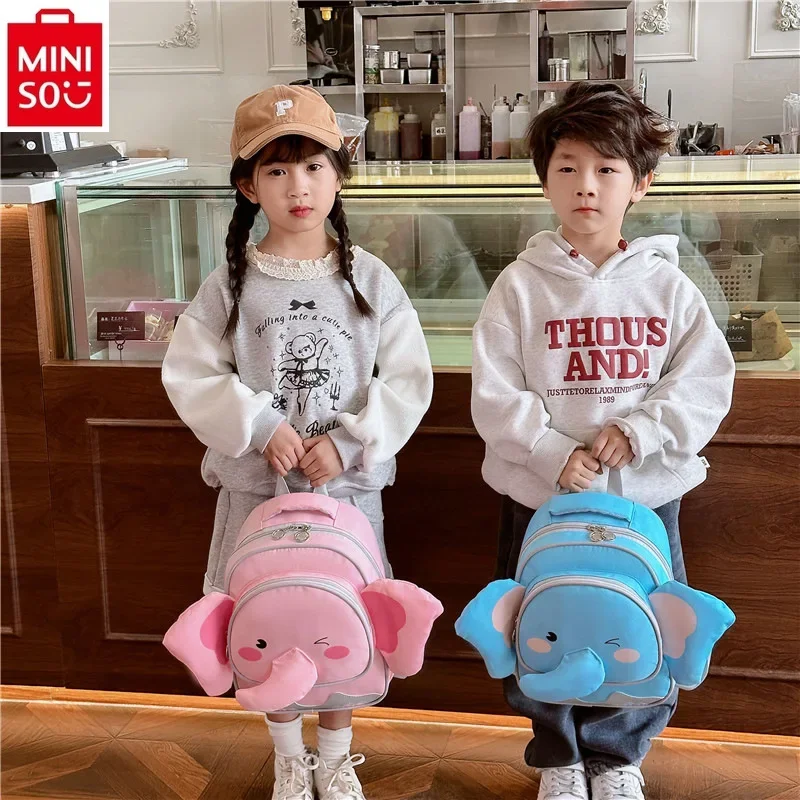 MINISO Disney Cartoon Lightweight Backpack Kindergarten Anime Dumbo Reducing Burden Children's Backpack