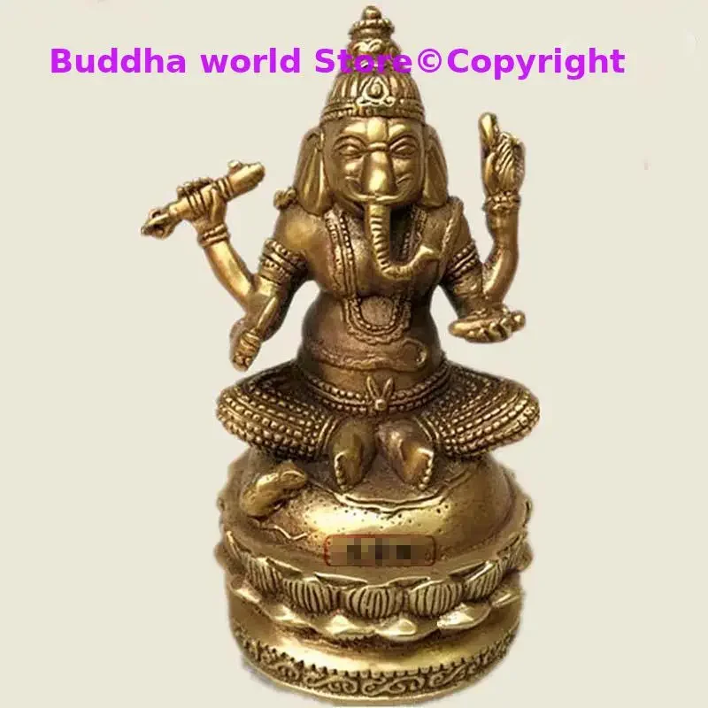 2025 Southeast Asia Indonesia Thailand India COPPER GANESH Elephant God of wealth buddha Recruit wealth good luck statue