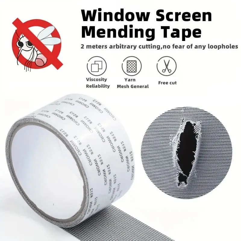 Window Mosquito Net Repair Tape Self-Adhesive Window Screen Repair Patch Anti-Insect Fly Mesh Broken Holes Tape Width 10cm