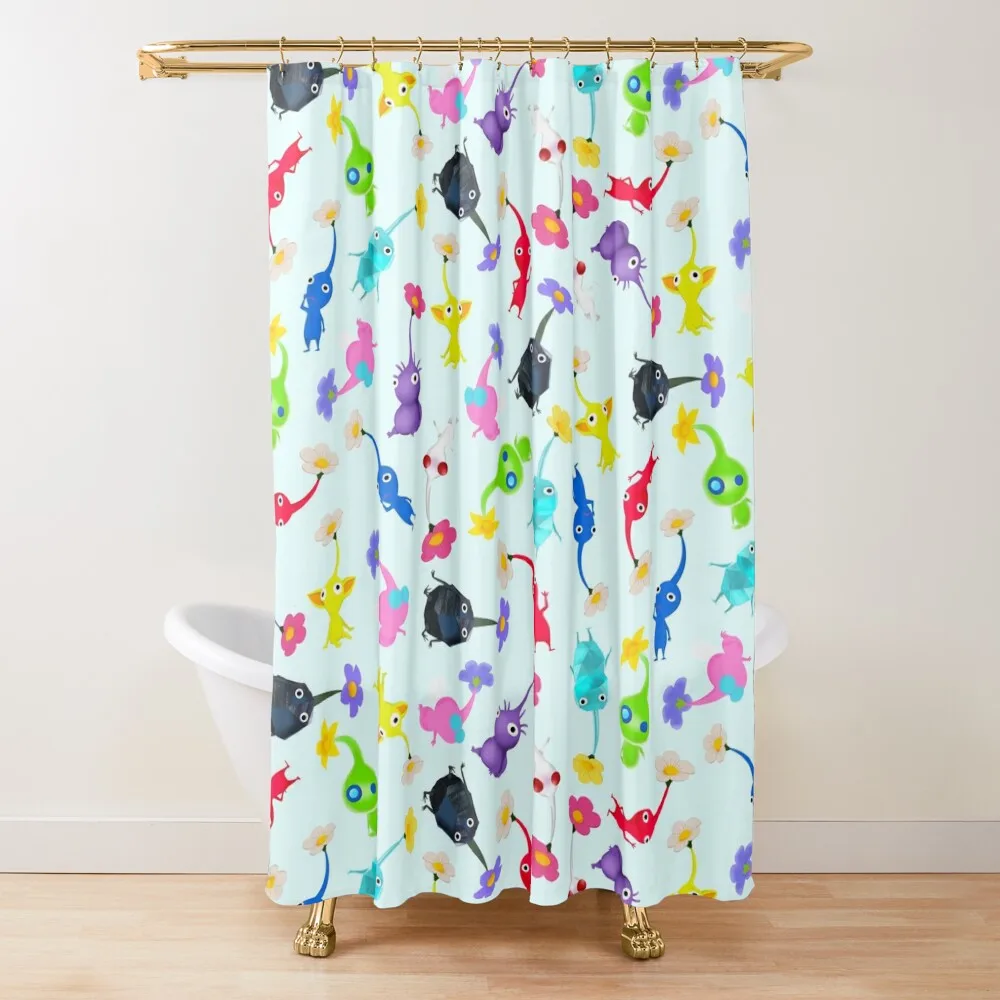 

ALL Pikmin Shower Curtain Bathroom Decor Waterproof Fabric Shower Luxury Bathroom Shower Curtain