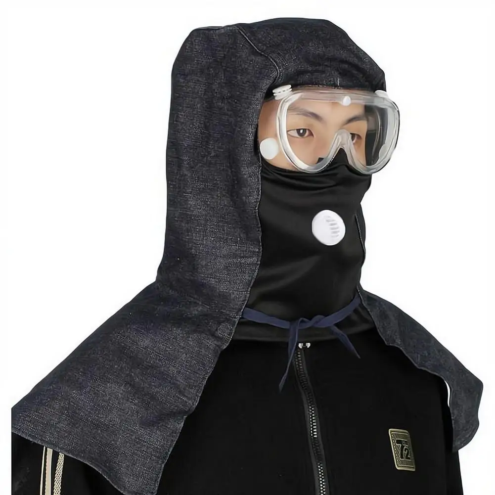 Industrial Labor Work Protection Sand Blasting Hood Anti Wind Anti Impact Mild Blasting Polishing Mask ﻿