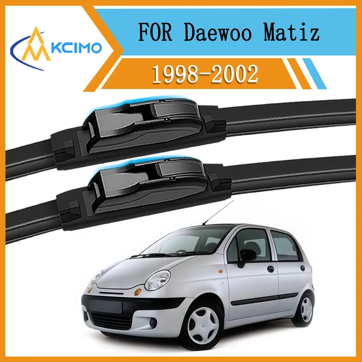 

Complete Front Pair Wiper Blades For Daewoo Matiz M100 1998-2002 Driver and Passenger Side All-Season Wipers Easy Install