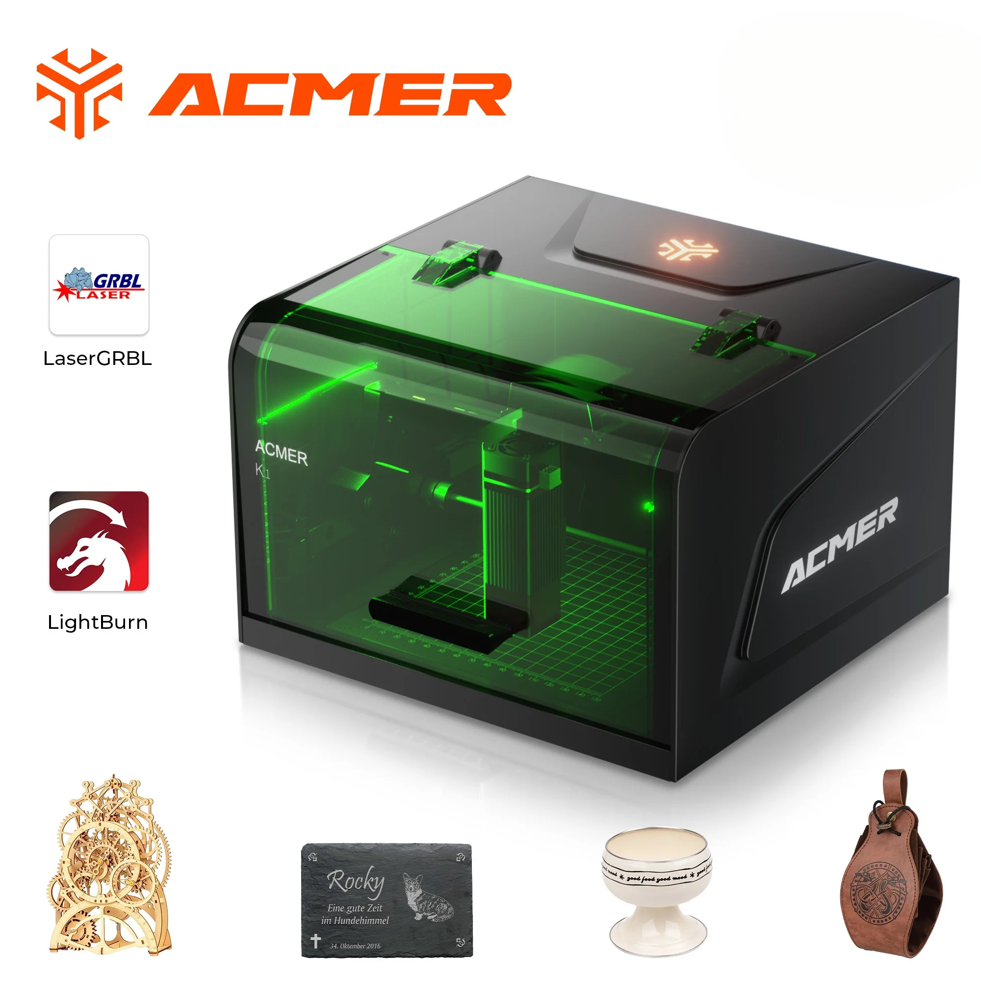

ACMER K1 0.01mm Sealed Laser Engraving Machine Easy Operate Excellent Security High Precision For Hobbyists And Professionals