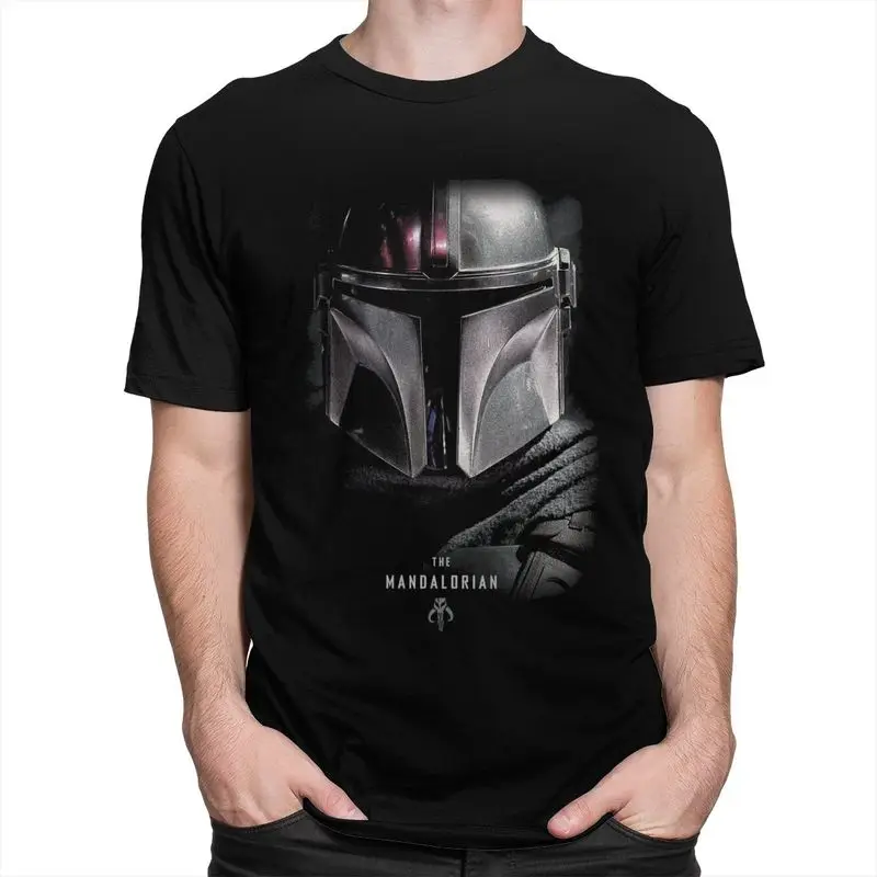 Men\'s M-Mandalorians T Shirts Short Sleeved Cotton Tshirt Stylish T-shirt Printed Tee Plus Size Clothing