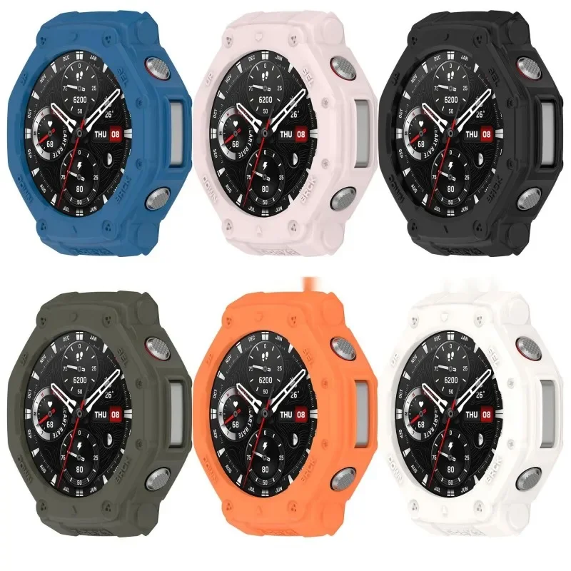 TPU Protective Watch Case For Amazfit T-rex 3 Smart Watch Cover Soft Silicone Bumper Huami Trex3 Protector Shell Accessoies