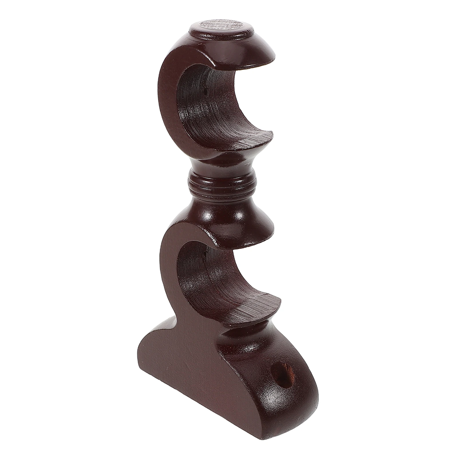 

Curtain Rod Brackets Double Wall Support Holders End Base for Window Clothes Drying Pole Wood Roman Drapery Closet Laundry Room