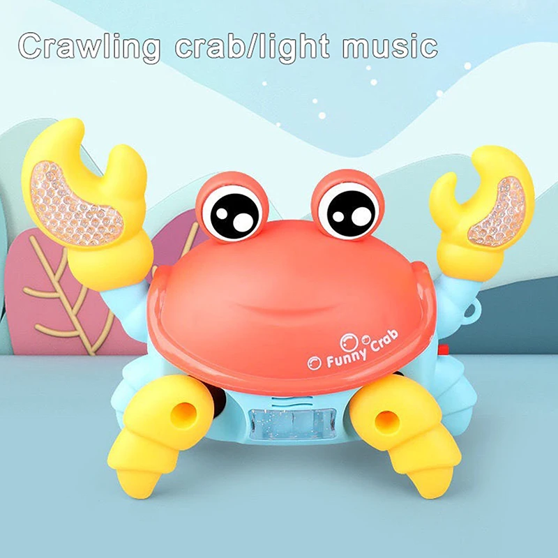 Electric Crawling Smart Toy for Children, Dancing Crab, Luminous Music, Brinquedos interativos com corda, Presentes de aniversário