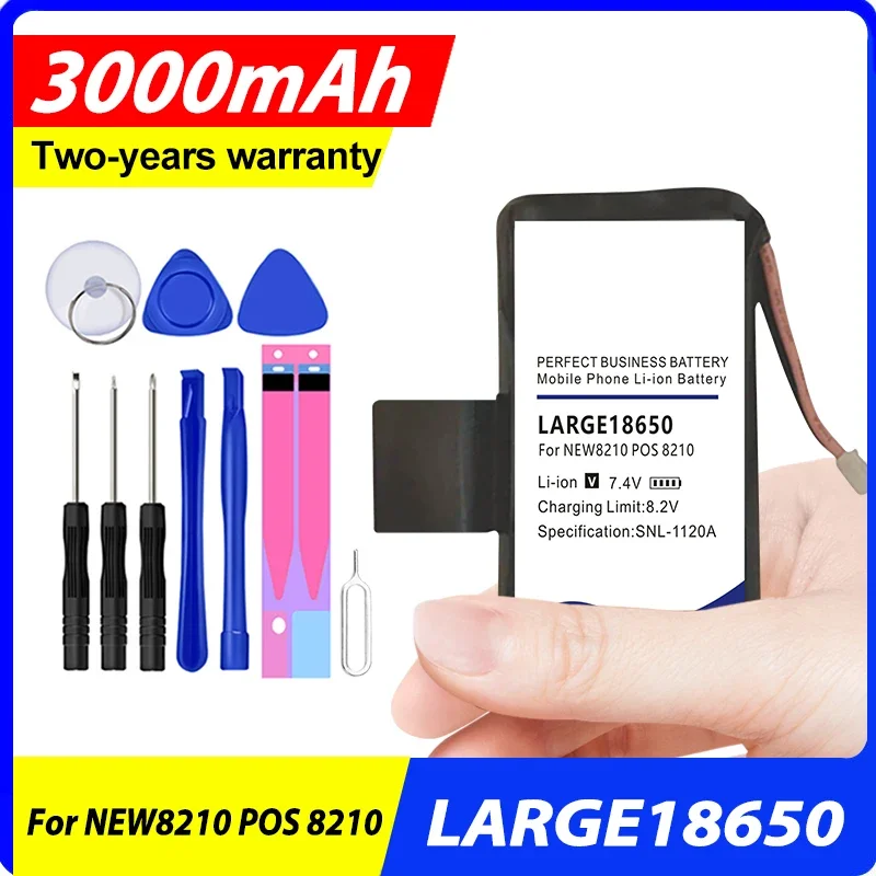 High Quality New LARGE18650 Replacement Battery For NEW8210 POS 8210 Batteria + Free Tools