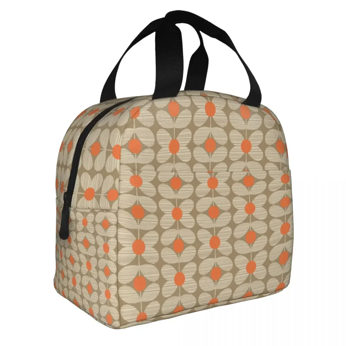 Orla Kiely Flower borsa da pranzo isolata borsa termica riutilizzabile floreale astratta ad alta capacità Lunch Box Tote Work Travel uomo donna