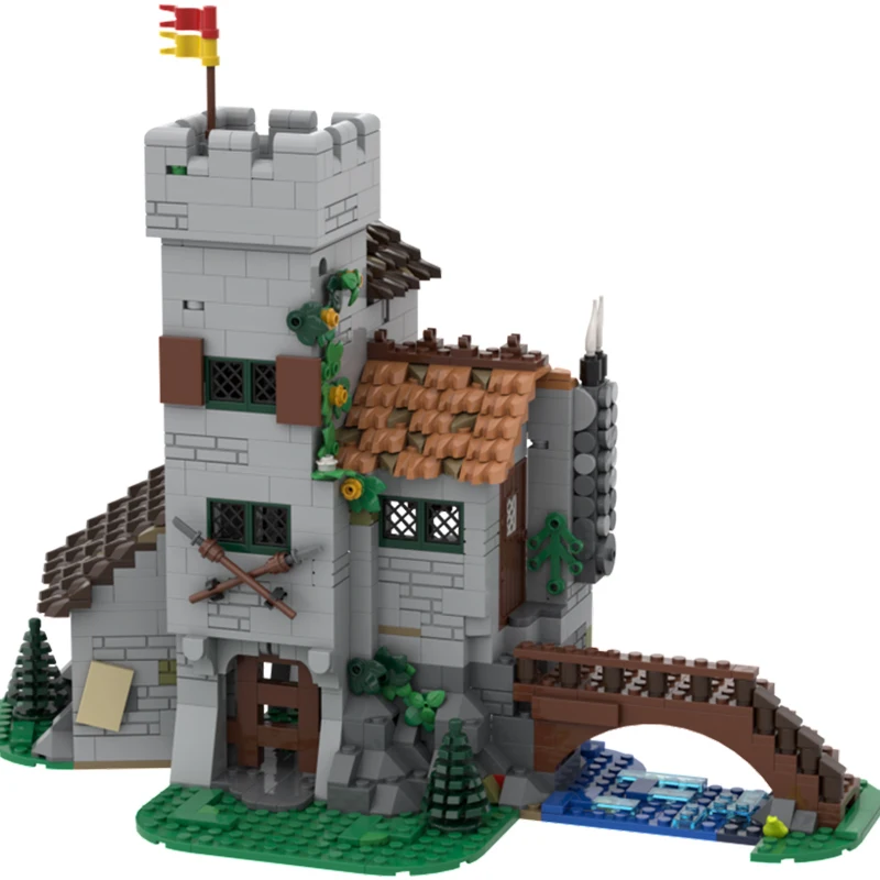 

2847 шт. MOC лев рыцарь подсказки средневековая крепость модульное здание DIY модель блоки игрушки на день рождения подарок сборка для детей