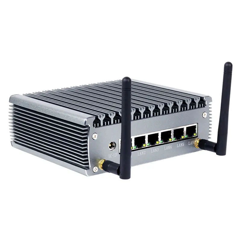 Mini PC industriale Processori Intel Core di 11a generazione 6x 2,5G Ethernet 4x USB RJ45-RS232 Slot HDMI SIM mPCIe Windows Linux