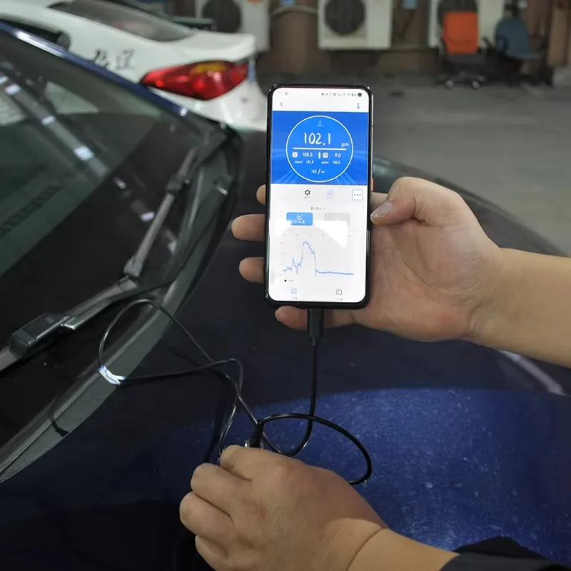 MCT350 M 시리즈 코팅 두께 측정기 모바일 폰 및 프로브 포함 지능형 코팅 두께 측정기