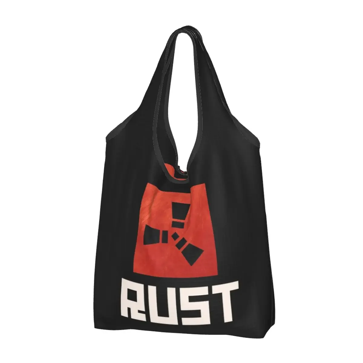 Rust Portable Tote Shopping Bags Reusable Shopper Bag Grocery Handbag Shoulder Bag