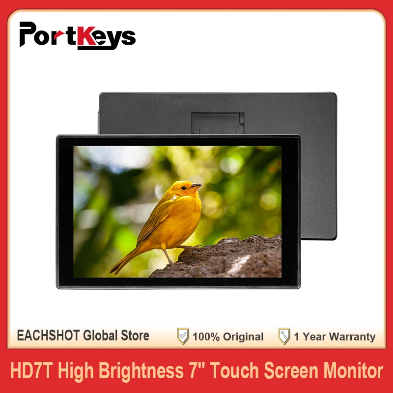 ​ PortKeys HD7T 1000nits alto brillo 7 "Monitor de pantalla táctil 3D LUT soporte HDMI 4K30p entrada herramientas de asistencia de vídeo para cámara