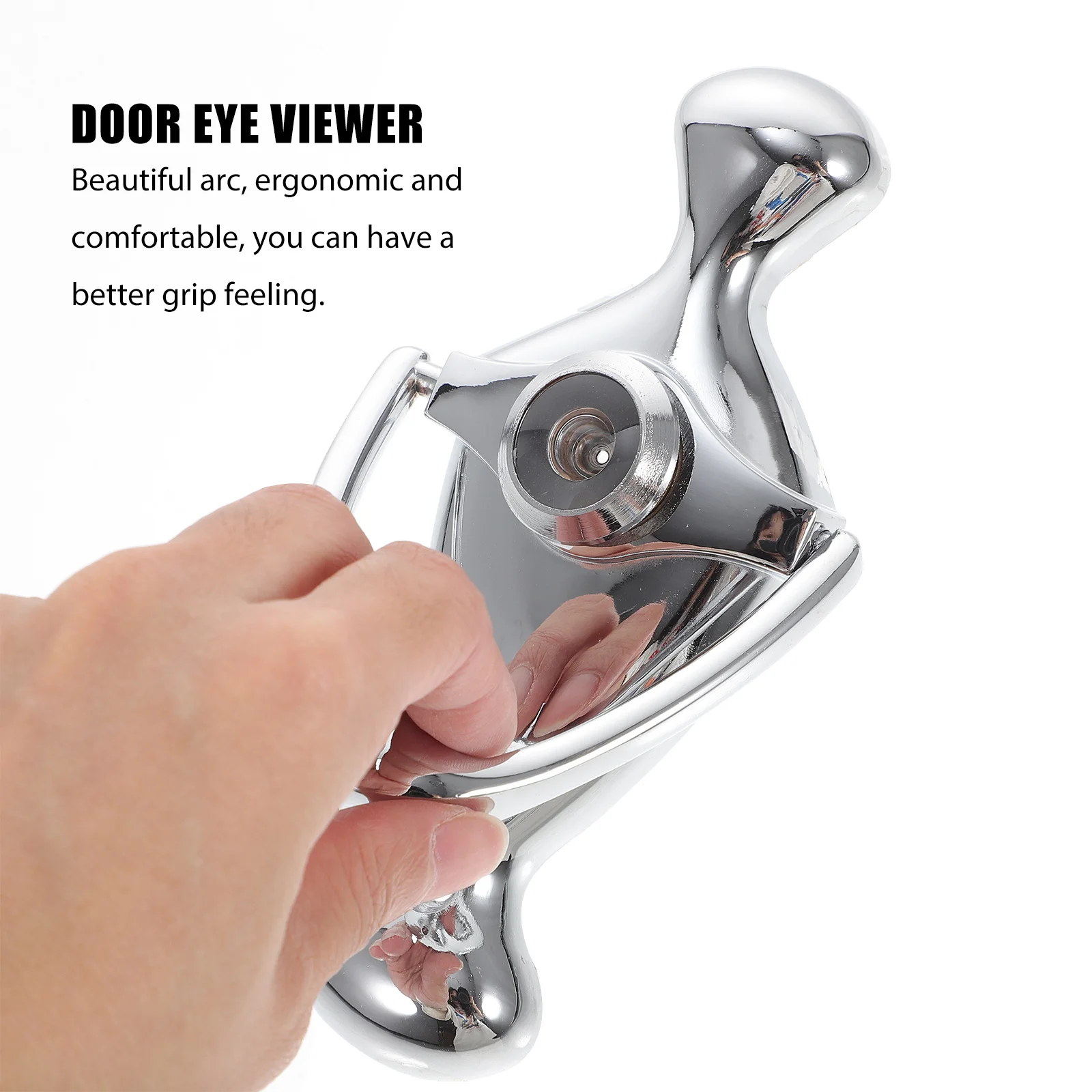 

Cat Eye Knocker Zinc Alloy Wide Base Front Door Security Knocker With Peephole For Home Hotel Door Viewer Supply Hardware